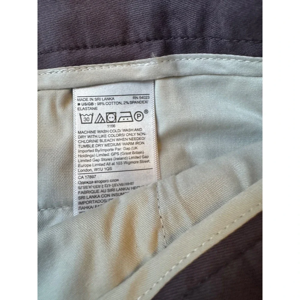 Banana Republic Aiden Short Mens 33 Purple Slim Fit Chino Cotton Stretch Twill